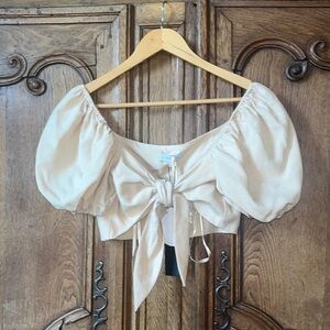 Gianni Bini Front Tie Crop Top